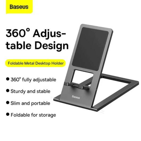 STAND Baseus notebook, pliabil, aliaj zinc, dimensiuni: 139.6*81*5.6 mm, gri „LUKP000013” – 6932172605896