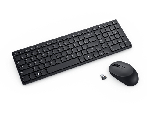 Dell Pro Compact Silent Keyboard and Mouse – KM555 – US International (QWERTY) „580-BBVV-05” (timbru verde 0.8 lei)