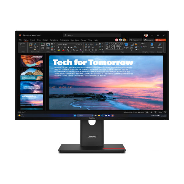 Lenovo Monitor ThinkVision T27QD-40&nbsp; 27″ IPS QHD 4ms 350cd 1500:1 120Hz Dock DaisyChain HUB Tilt Swivel Lift Pivot „64AAGAT2EU” (timbru verde 7 lei)