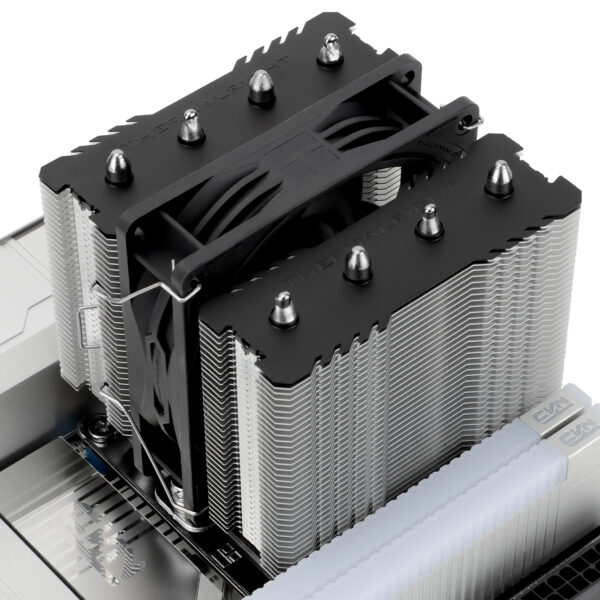 COOLER Thermalright „Peerless Assassin 90 SE Black” skt. Intel si AMD, racire cu aer, vent. 90mm, 2200 rpm, 4 heatpipes, inaltime 110mm, ,”Peerless Assassin 90 SE Black” (timbru verde 0.18 lei)