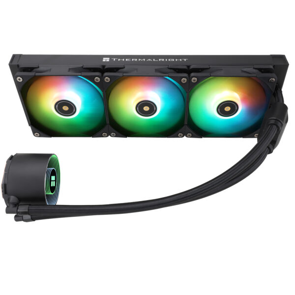 COOLER Thermalright „Frozen Notte 360 Argb V2”, skt. Intel si AMD, racire cu lichid, 3 x 120mm, viteza rotatie pompa 5300 RPM, 2000 RPM, ARGB, negru „Frozen Notte 360 Black Argb V2” (timbru verde 2.00 lei)