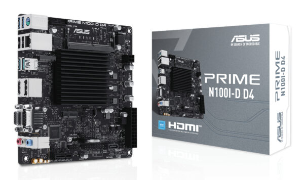 Placa de baza PRIME N100I-D D4-CSM | N100, Intel SoC, DDR4, M.2, SATA, USB 3.2 gen.2, m-ITX „90MB1F70-M0EAYC”