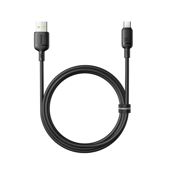 CABLU alimentare si date Baseus Pudding, Fast Charging Data Cable pt. smartphone, USB la USB Type-C 3A, 2m, negru „P10377703113-03” (timbru verde 0.08 lei) – 6932172692599