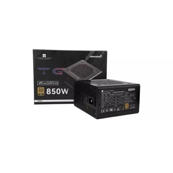 SURSA Thermalright „TR-TG850S”, 850W, certificare 80 Plus Gold, non-modular, LLC, DC to DC, fan 120mm, negru, „TR-TG850S” (timbru verde 2 lei)