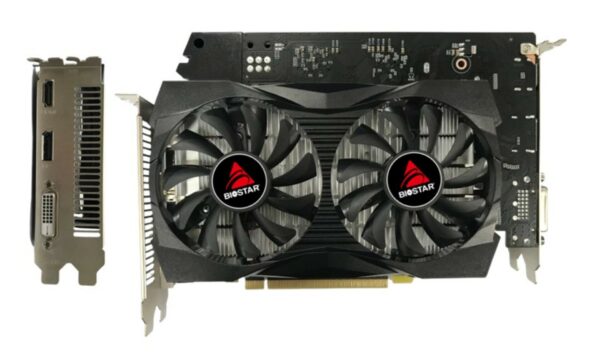 Placa video Biostar „GeForce GTX1050Ti”, 4GB GDDR5, 128 bit, PCI Express 3.0 x16, 1 x DisplayPort 1.4a, 1 x HDMI 2.0, 1 x DVI, racire activa 2 x fan, „VN1055TF41”