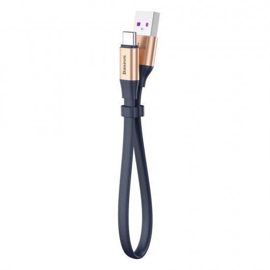 CABLU alimentare si date Baseus Nimble, Fast Charging Data Cable pt. smartphone, USB la USB Type-C 40W, 0.23m, galben/albastru „CATMBJ-BV3” (timbru verde 0.18 lei) – 6953156293434