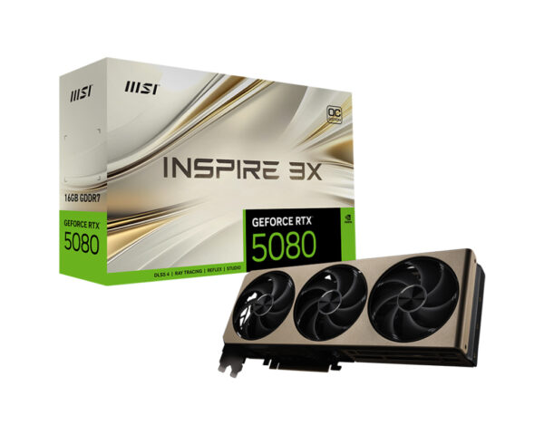 MSI GeForce RTX 5080 16G INSPIRE 3X OC VGA „GEFORCE RTX 5080 16G INSPIRE 3X OC”