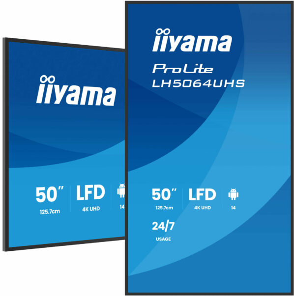LH5064UHS-B1AG 50 IN LCD UHD/6.5MS 24/7 65MS 500CD/M 1200:1 S „LH5064UHS-B1AG” (timbru verde 15 lei)