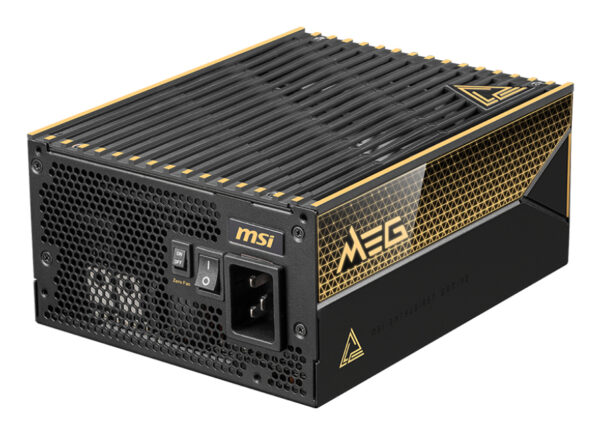 Sursa MSI MEG Ai1600T PCIE5, 1600 W, ATX, 80+ Gold, PCIe 5.1, Full Modulara, Negru „MEG Ai1600T PCIE5” (timbru verde 2 lei)