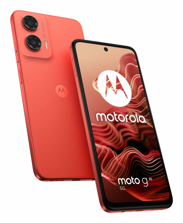 Moto G35, 5G Edition, 128GB, 8GB RAM, Dual SIM, Tri-Camera, Guava Red „PB3K0012PL” (timbru verde 0.45 lei)