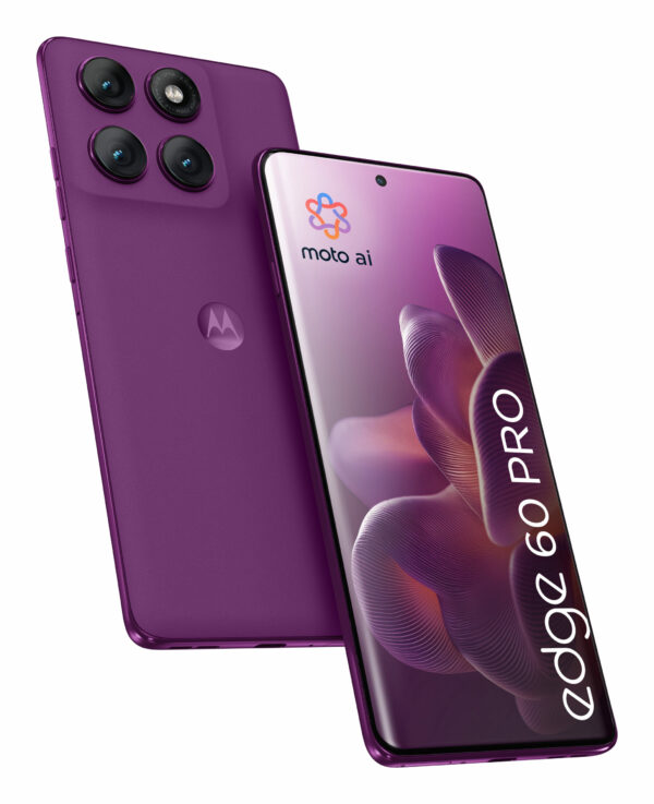 Edge 60 Pro, OLED, 512GB, 12GB RAM, Dual SIM, 5G, 3x 50MP AI Cam, Baterie 6000 mAh, incarcare TurboPower 90W, Sparkling Grape „PB7X0011PL” (timbru verde 0.45 lei)