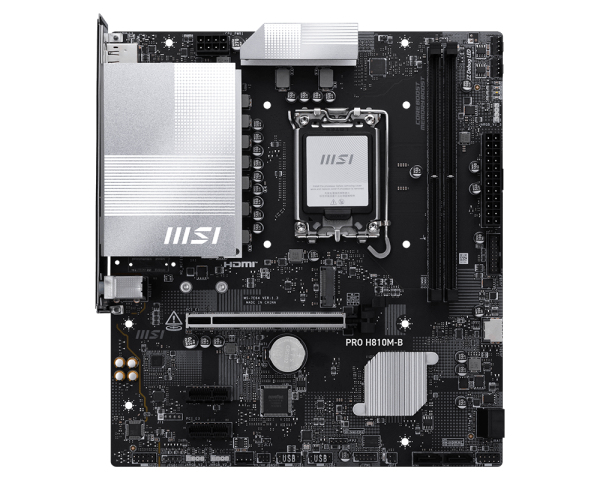 Placa de baza MSI PRO H810M-B, LGA1851, DDR5, mATX, Negru „PRO H810M-B”