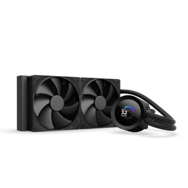 Cooler Lichid NZXT Kraken Plus 240 V2, AIO 240mm, pompa cu ecran LCD, Intel/ AMD, Negru „RL-KN240-B2” (timbru verde 2 lei)