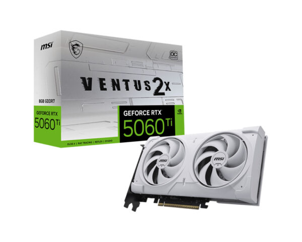MSI GeForce RTX 5060 Ti 8G VENTUS 2X OC WHITE PLUS VGA „RTX 5060 TI 8G VENTUS 2X OC WHITE PLUS”