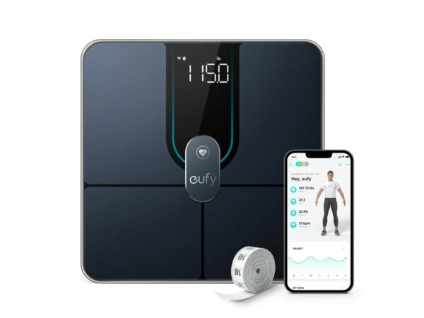 Cantar inteligent Eufy, Electronic weight meter,P2 Pro B2C – US Black Iteration 1, Anker „T9149111” (timbru verde 2 lei) – 0194644087517