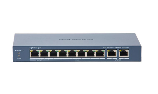 HK SWITCH POE 8 PORTURI FARA MANAGEMENT „DS-3E0310HP-E(C)” (timbru verde 2 lei)