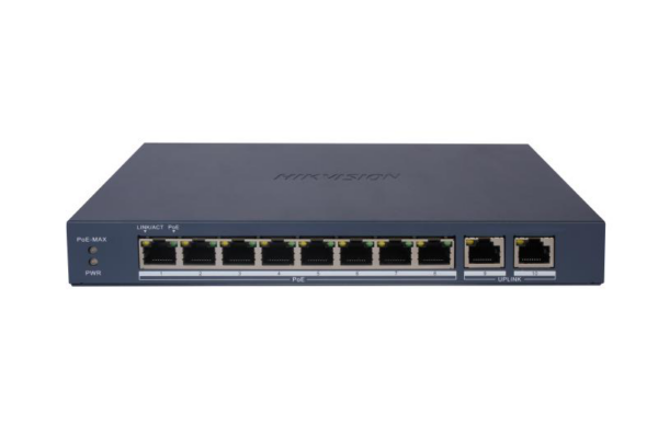 SWITCH GIGABIT 8PORTURI 8XPOE „DS-3E1510P-EI/M(B)” (timbru verde 2 lei)