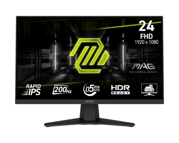 Monitor MSI MAG 244F, IPS, 23.8 inch, Full HD, 1920 x 1080, HDMI, DisplayPort, 200 Hz, 0.5 ms, Negru 9S6-3BC41H-001 „MAG 244F” (timbru verde 7 lei)