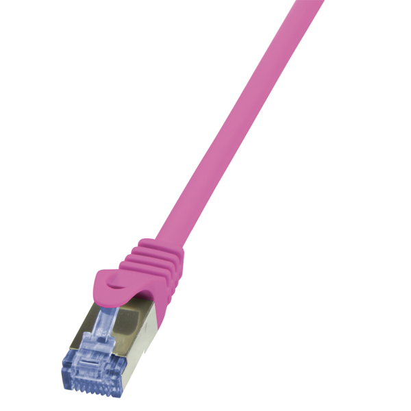 PATCH CORD S/FTP LOGILINK Cat6a, LSZH, cupru, 7.5 m, roz, AWG26, dublu ecranat „CQ3089S” (timbru verde 0.8 lei)