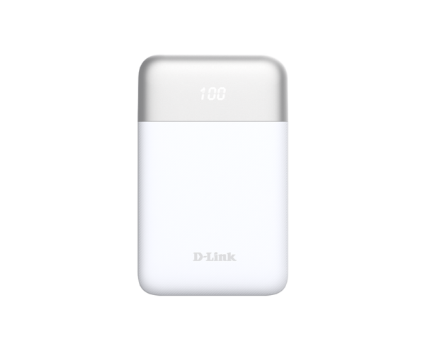 POWER BANK D-Link, 10000mAh 18W max, USB PD 3.0 si QC 3.0, 1 x USB Type-C, 1 x USB,dimensiuni 105 x 72 x 23 mm, alb „DPP-101” (timbru verde 0.98 lei)