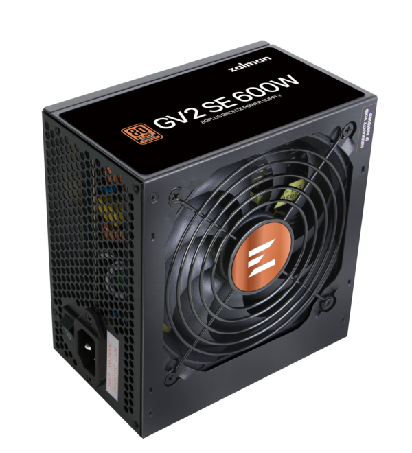 SURSA Zalman „ZM600”, 600W, certificare 80Plus Bronze, non-modular, fan 120mm, negru, „ZM600-GV2SE” (timbru verde 2 lei)