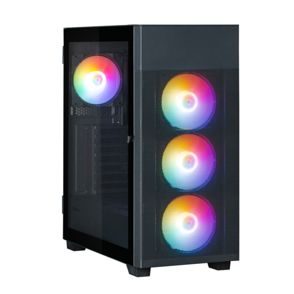 CARCASA Zalman „S5 Neo”, middle tower, gaming, fara sursa, suporta 11xfan, 4xfan inclus, PSU shroud, USBx2, audio+mic, 7 sloturi expansiune, negru, „S5 NEO Black” (timbru verde 0.32lei)