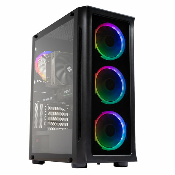 Sistem Desktop PC Gaming Spacer Commander i5-14400F, 32 GB DDR5, 1 TB SSD M.2, GeForce RTX 5060 Ghost, No OS, negru, „SPACER-Commander-14VN” – (timbru verde 7lei)