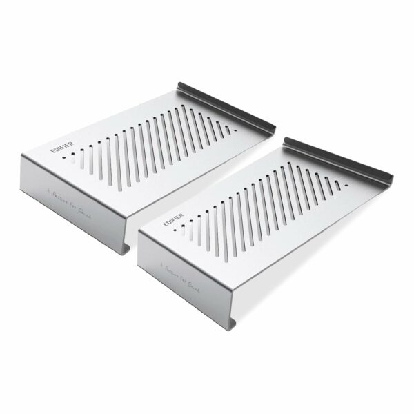 STAND PENTRU BOXE EDIFIER, dedicat pentru QR65/MR3/MR4, metalic, antiderapant, margine cauciuc pt. protectie, dim. 3.5×11.5x20cm, silver, „SS04-SL”