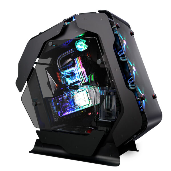 CARCASA Zalman „Z-Machine”, middle tower, gaming, fara sursa, , 5xfan inclus, , USB Type-C x 1, USBx4, audio+mic, 7 sloturi expansiune, negru, „Z-Machine 500” (timbru verde 0.40lei)
