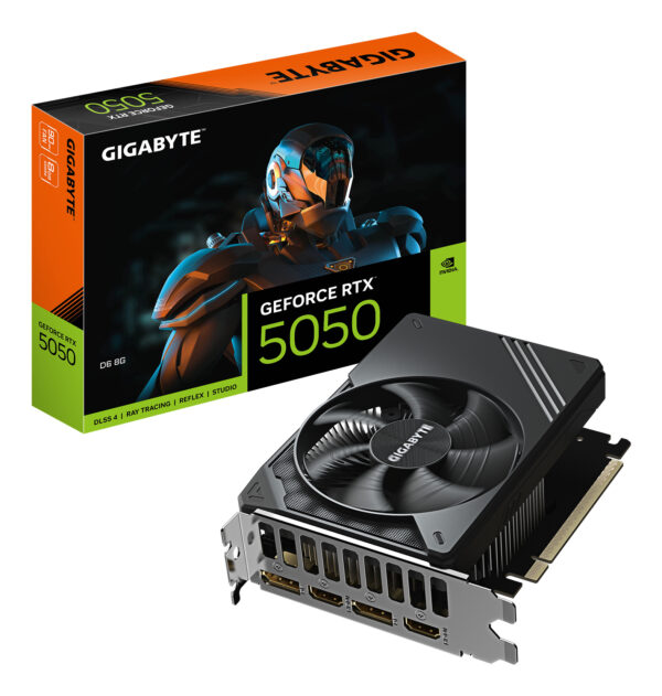 GIGABYTE GeForce RTX 5050 D6 8G, GDDR6, 128-bit, Negru „GV-N5050D6-8GD”