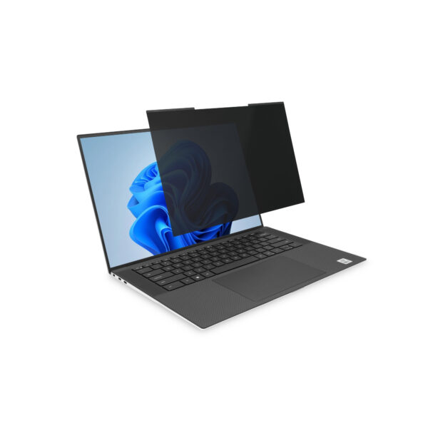 Filtru de confidentialitate Kensington MagPro, pentru laptop, 15.6″,16:10,2 fete (lucios/mat), magnetic,limiteaza campul vizual la 30grade, reduce lumina cu pana la 22%, 346x1x200mm, 0.22Kg „K55255WW”