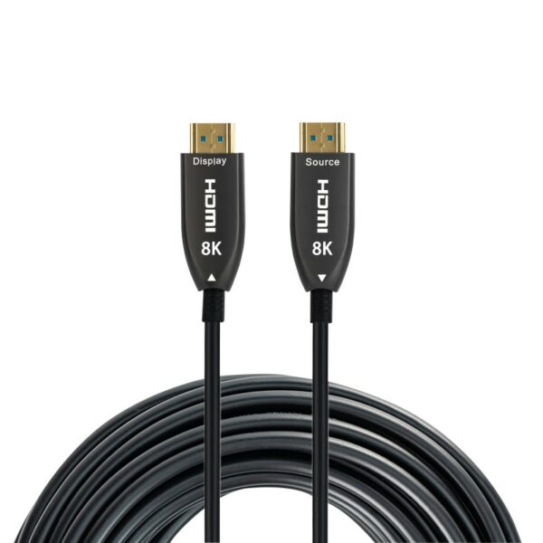 Cablu HDMI prin fibra optica, AOC, V2.1, tata-tata, 8K@60hz, HDCP 2.2, EDID, 10M – Nexio „NX-VN-HD66-10M” (timbru verde 0.8 lei)