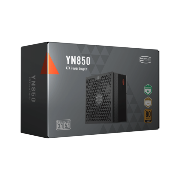 Sursa PCCooler „YN850”, 850W, certificare 80 Plus Gold, modular, fan 135mm, negru, „P5-YN850-G1F” (timbru verde 2 lei)