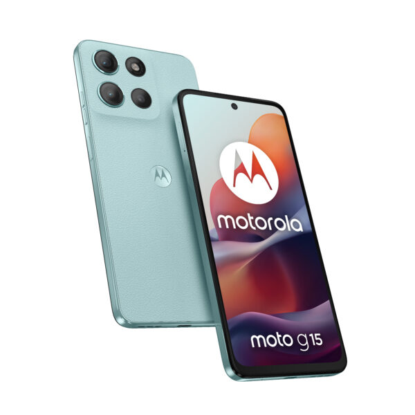 Smartphone Moto G15 128GB 8GB RAM Dual SIM Light Blue „PB6E0063PL” (timbru verde 0.45 lei)