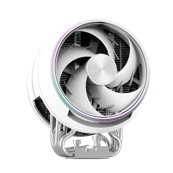 COOLER Zalman „ZET5″ skt. Intel si AMD, racire cu aer, vent. 120mm, 600 – 2000 RPM, 5 heatpipes, inaltime 158mm, ARGB adresabil,”ZET5 WHITE” (timbru verde 0.8 lei)