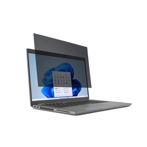 FILTRU confidentialitate Kensington, pentru laptop, 13.3″, 16:10, 2 fete(lucios si mat), prindere duala,limiteaza campul vizual la 30gr, reduce lumina cu pana la 22%, 294x1x169mm, 0.21Kg, „626459”