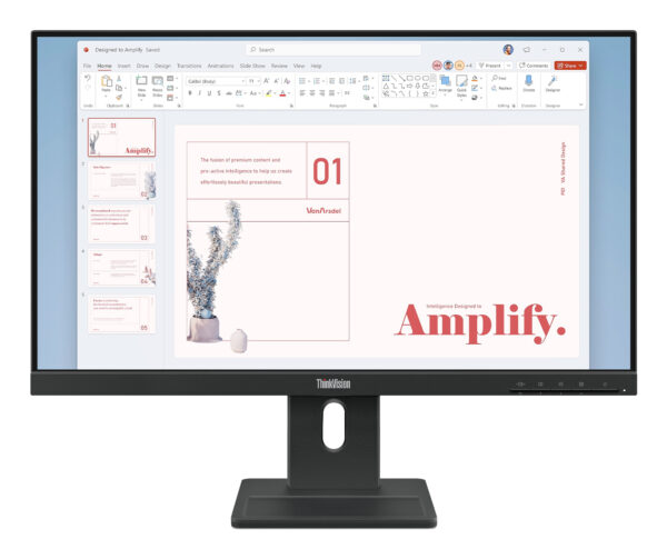 ThinkVision E24-40 23.8″ IPS FHD HMDI 3Y „64BAMAT1EU” (timbru verde 7 lei)