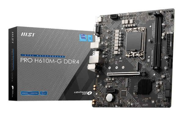 Placa de baza PRO H610M-G DDR4, Intel H610, socket 1700, mATX „7D46-009R”