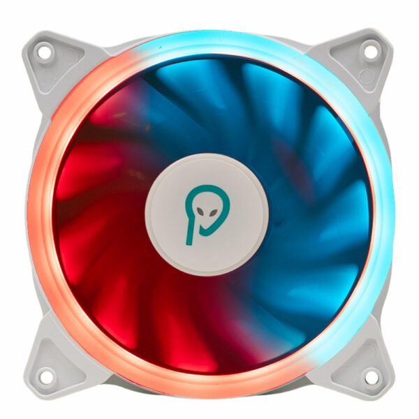 VENTILATOR SPACER PC 120x120x25 mm ARGB light diferite setari ale jocului de culori, posibilitate conectare fan hub, Hydraulic Bearing, conector 3/4-pin, white, ” SPFC-120-WH-ARGB ” (timbru verde 0.18 lei)