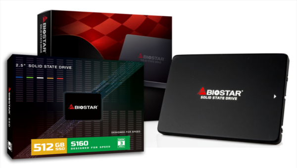 SSD Biostar S160, 512GB, 2.5 inch, S-ATA 3, R/W 550/485 MB/s, 3D TLC, ultraslim, low power op, „S160xxxx512GB”