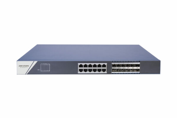 SWITCH 24 PORTURI 12 PORTURI SPF „DS-3E0524TF(B)” (timbru verde 2 lei)