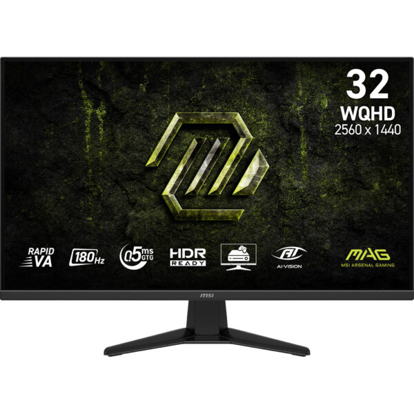 MSI MAG 325QF E18V Gaming Monitor 31.5inch WQHD Rapid VA 180Hz 1ms HDR „MAG 325QF E18V” (timbru verde 7 lei)