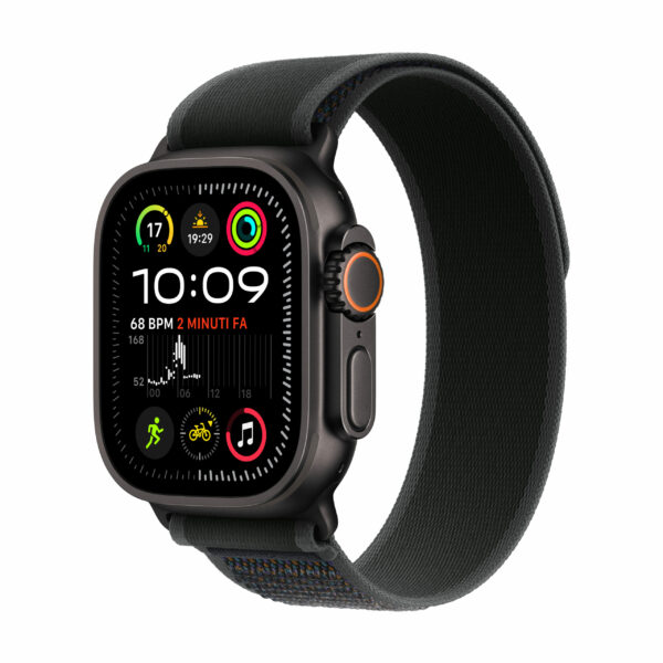 Watch Ultra 2 v2, Cellular 49mm Black Titanium Case with Black Trail Loop – M/L „MX4V3WB/A” (timbru verde 0.18 lei)