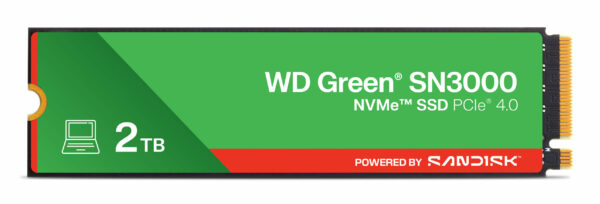 SSD PCIE G4 M.2 NVME 2TB/GREEN SN3000 WDS200T4G0E WDC „WDS200T4G0E”