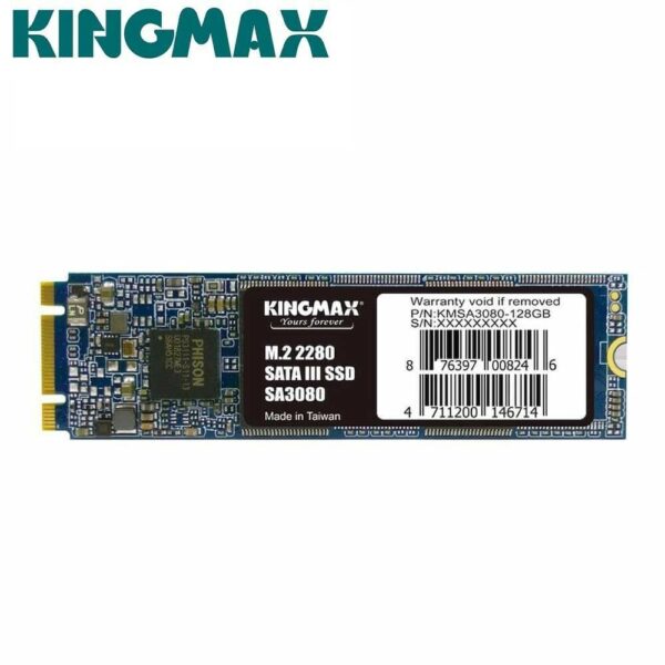 SSD KINGMAX, SA3080, 128 GB, M.2 2280, S-ATA 3, 3D TLC Nand, R/W: 520/350 MB/s, „KMSA3080-128G”