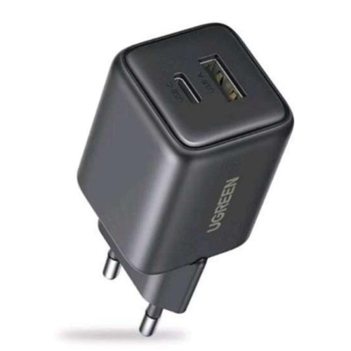INCARCATOR retea Ugreen, „X514” Quick Charge 20W GaN, 1 x USB Type-C, 1x USB, negru „65737” (timbru verde 0.18 lei)