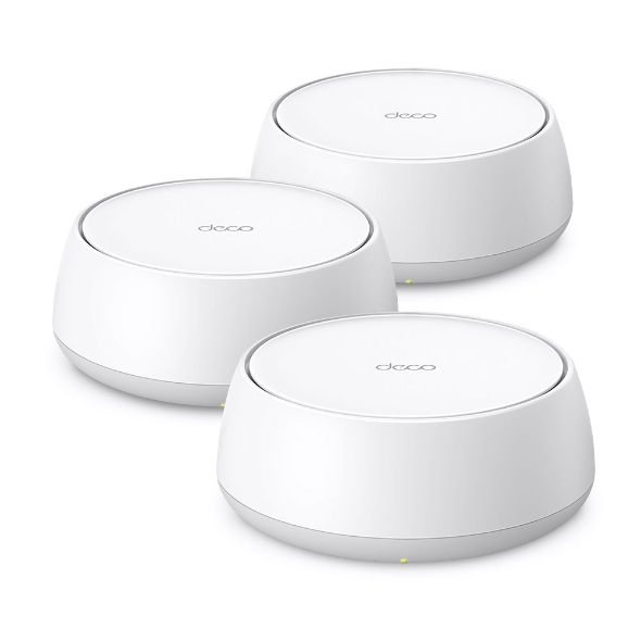 MESH TP-LINK wireless, Wi-Fi 7 BE3600 Tri-Band, pt int, 3600 Mbps, 2xxxx1 Gbps WAN/LAN,2.4 GHz|5 GHz,antena int x 4, standard 802.11be „Deco BE22(3-pack)” (timbru verde 2 lei)