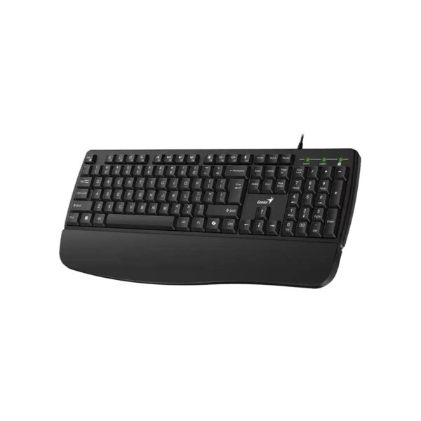 TASTATURA GENIUS USB, multimedia, 104 taste + 12 taste multimedia, design ergonomic, Palm rest, USB, negru, „KB-123” „31300021400” (timbru verde 0.8 lei)
