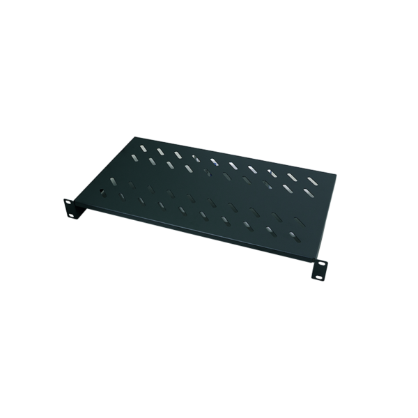 RAFT FIX LOGILINK 1U pentru rack 19″, adancime 300mm, sarcina maxima 15Kg, vopsea antistatic, otel 1.1mm, fixare frontala, M6 kit montare, black, „SF1C40B”
