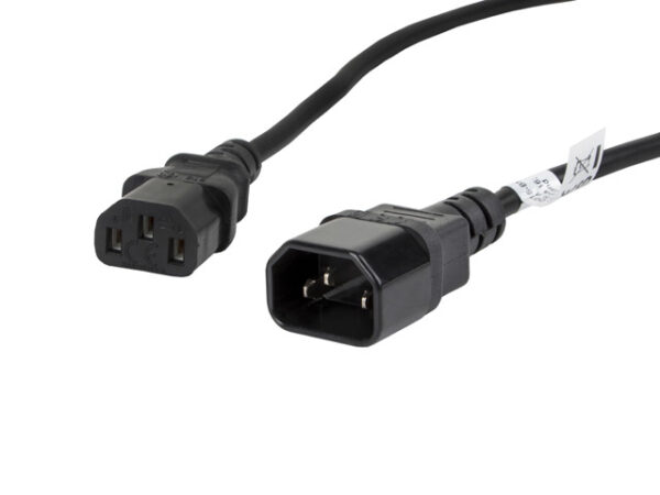 Cablu IEC 320 C13 C14 1,8 m VDE negru „CA-C13E-11CC-0018-BK” (timbru verde 0.18 lei)